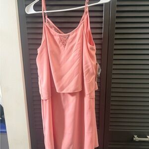 Bar III Pink Layered Midi Dress